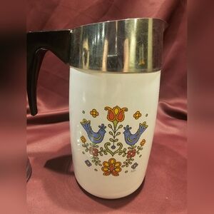 RARE** VTG Corningware Country Festival/Bluebirds Coffee 10 CUP E-1210 (526)